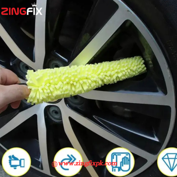 Car Detailing Brush - Black & Yellow - Image 3