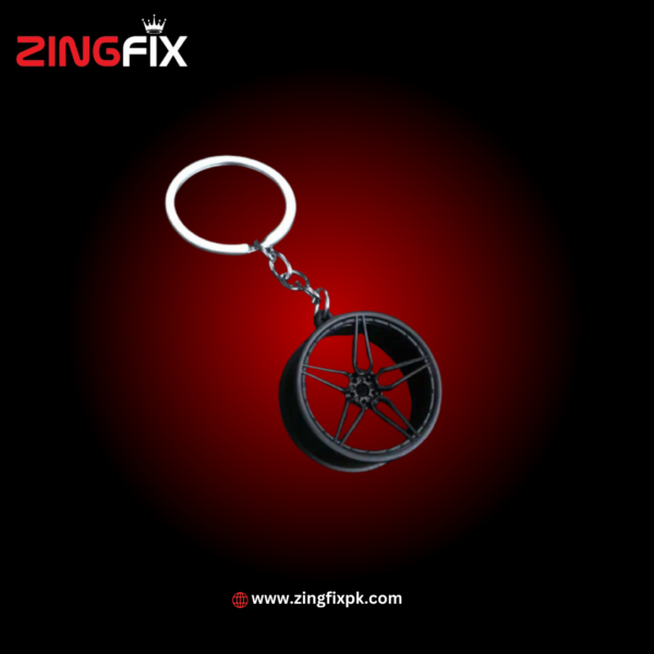 Creative Alloy Wheel Hub Keychain