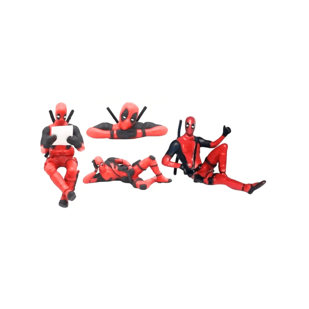 Deadpool Ornament for Car Dashboard Decoration Pack of 4