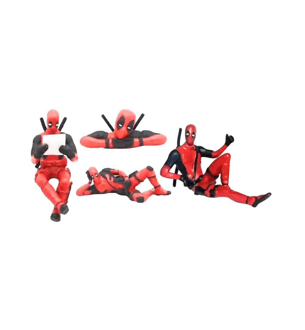 Deadpool Ornament for Car Dashboard Decoration Pack of 4