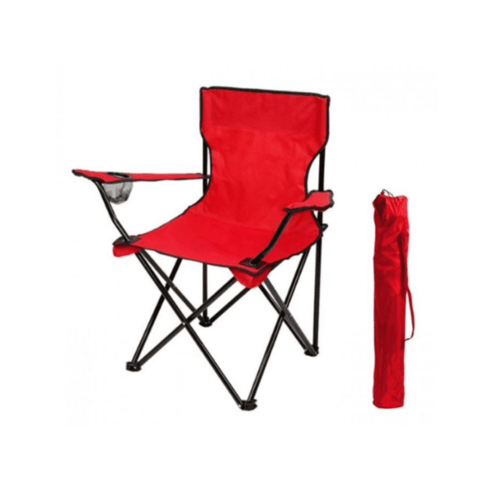 Zingfix Foldable Travel Chair – Portable & Lightweight (Red Color)