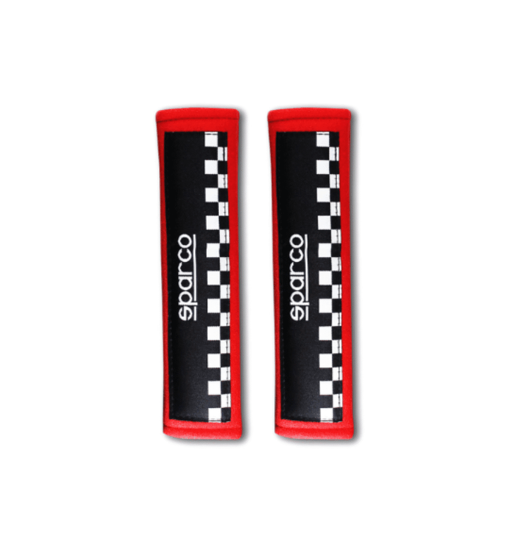 Universal Sparco Seat Belt Pad (Red-Black)