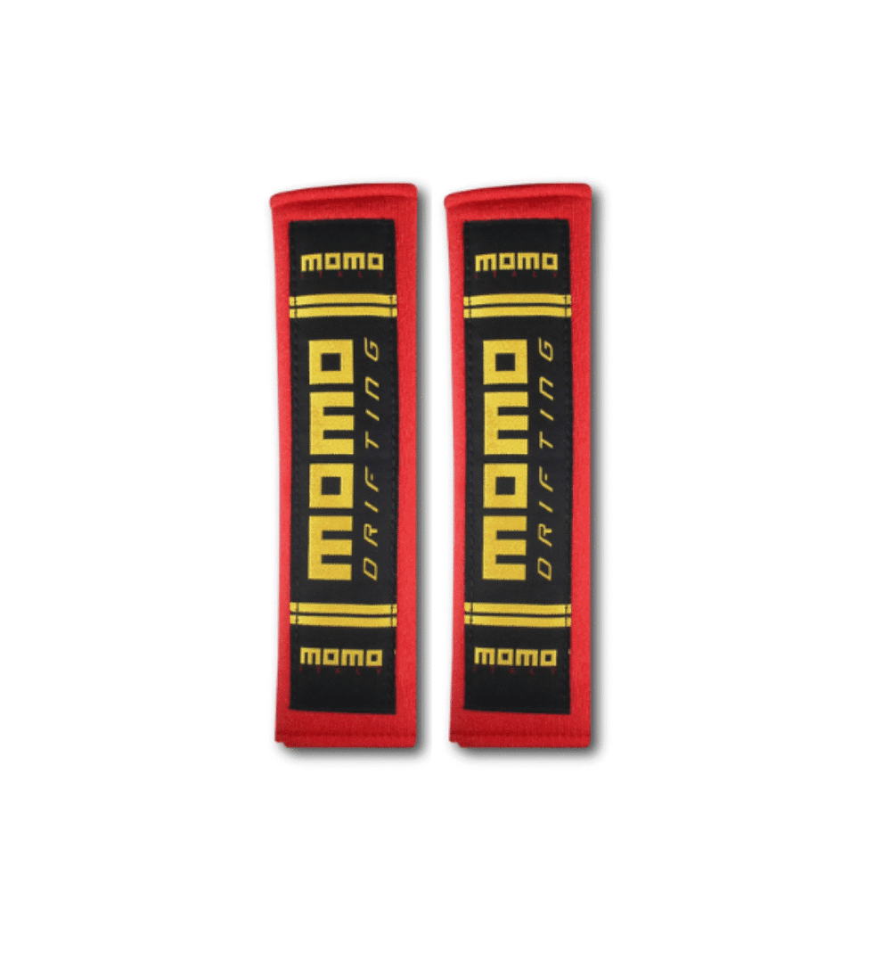 Universal MOMO Drifting Seat Belt Pad (Red-Black)