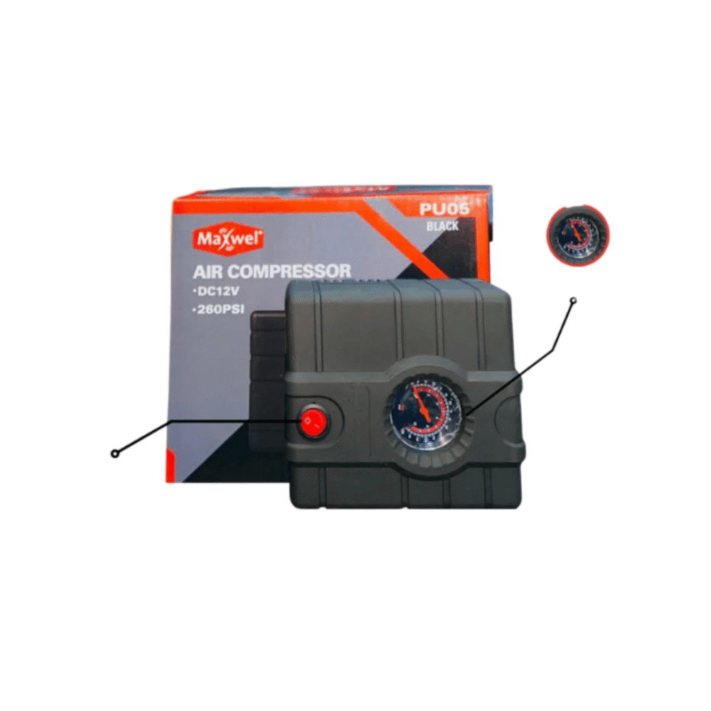 Maxwell PU05 12v Tyre Compressor 260PSI - Image 2