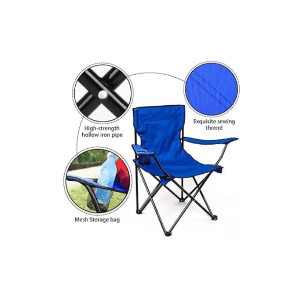Zingfix Foldable Travel Chair – Portable & Lightweight (Blue Color) - Image 3