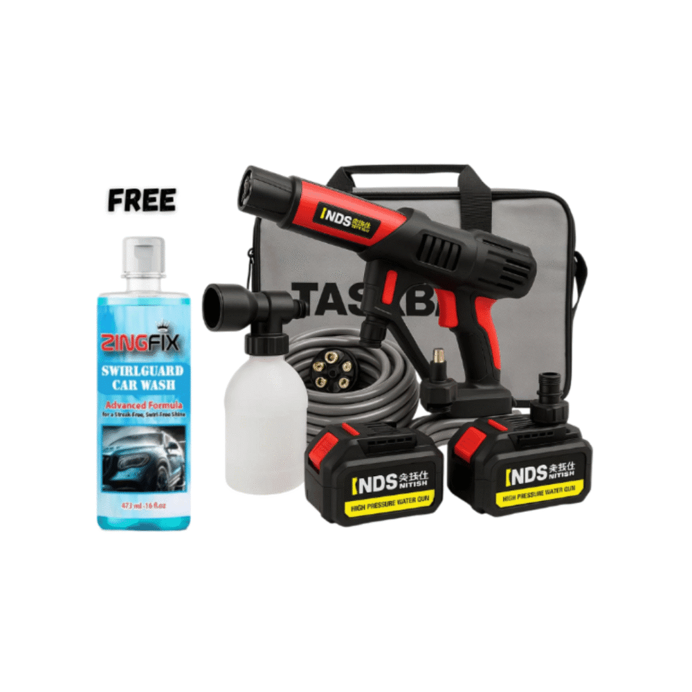 Double Battery Cordless Pressure Washer With Free Car Wash Shampoo