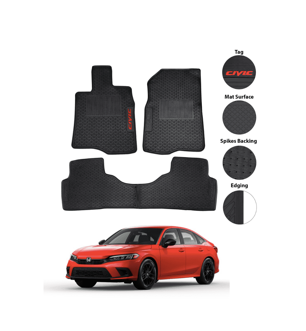 Honda Civic 2022-2024 Latex Rubber Floor Mat