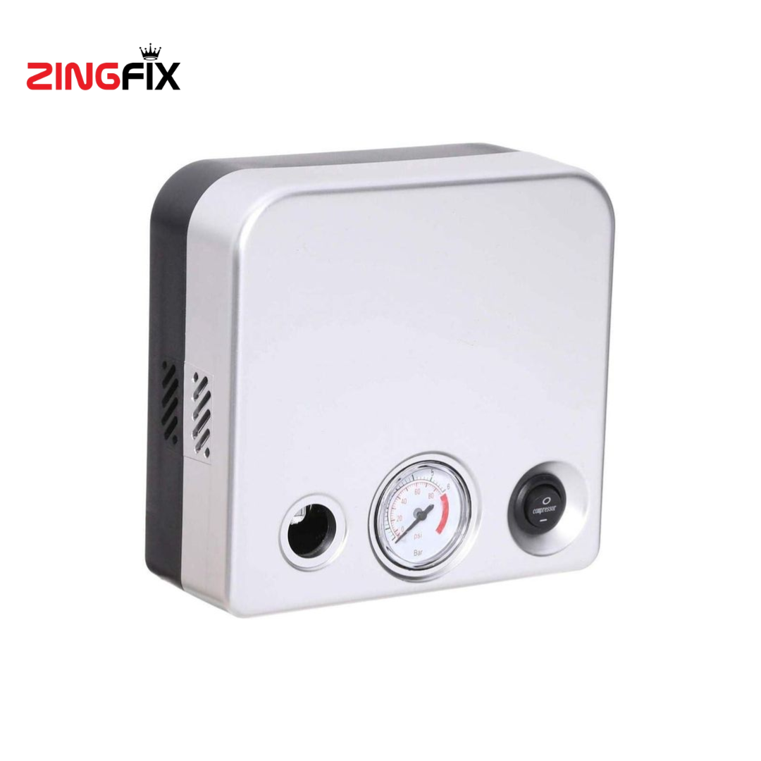 Toyota Tire Inflator DC 12V 80 PSI Air Compressor – Portable Car Air Pump with 3 High-Flow Nozzles