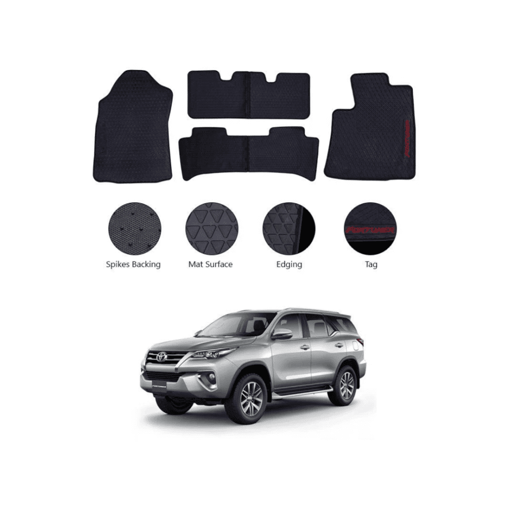 Toyota Fortuner Latex Rubber Floor Mat