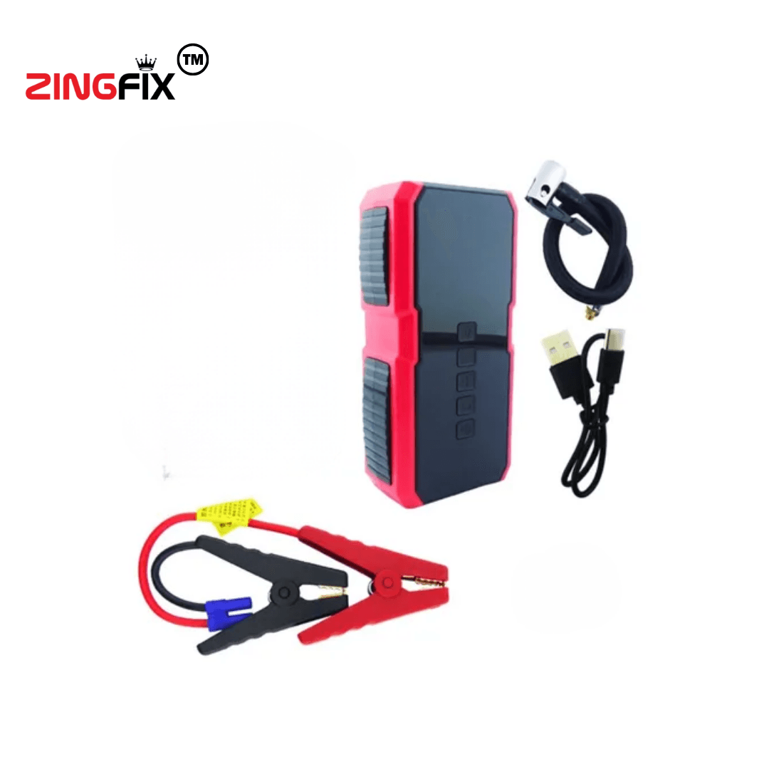 4-in-1 Portable Car Jump Starter with Air Compressor, Power Bank & LED Light - Image 2
