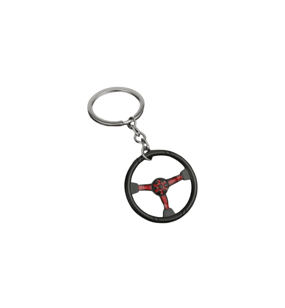 Sporty Zinc Alloy Steering Wheel Keychain