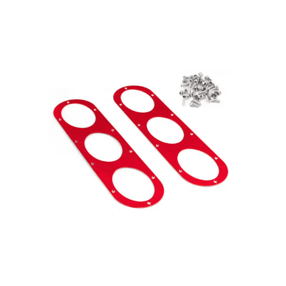 2PCS Universal Rear Bumper Diffuser Red - Image 2
