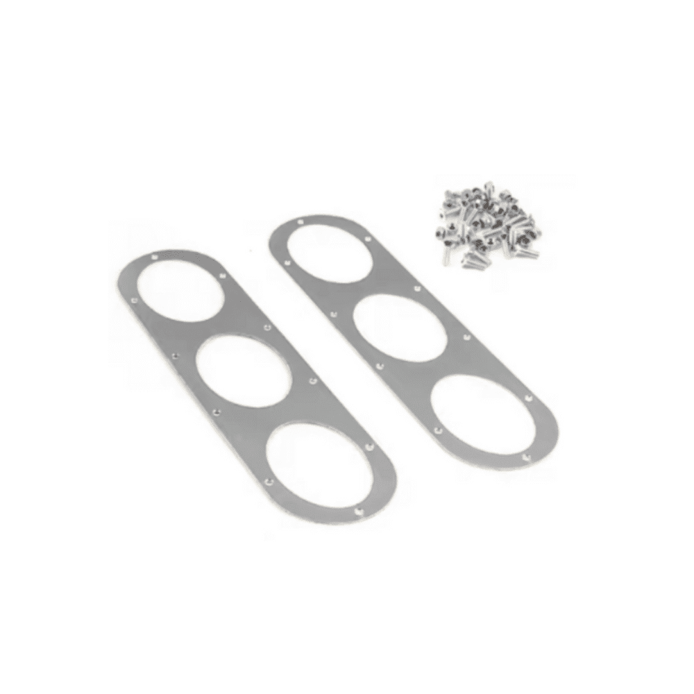 2PCS Universal Rear Bumper Diffuser Silver - Image 2