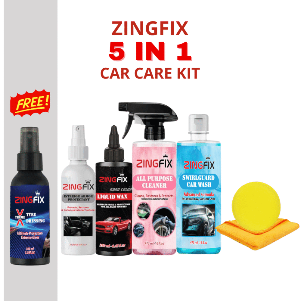 Zingfix 5 in 1 Car Care Kit + FREE Xtreme Tyre Dressing