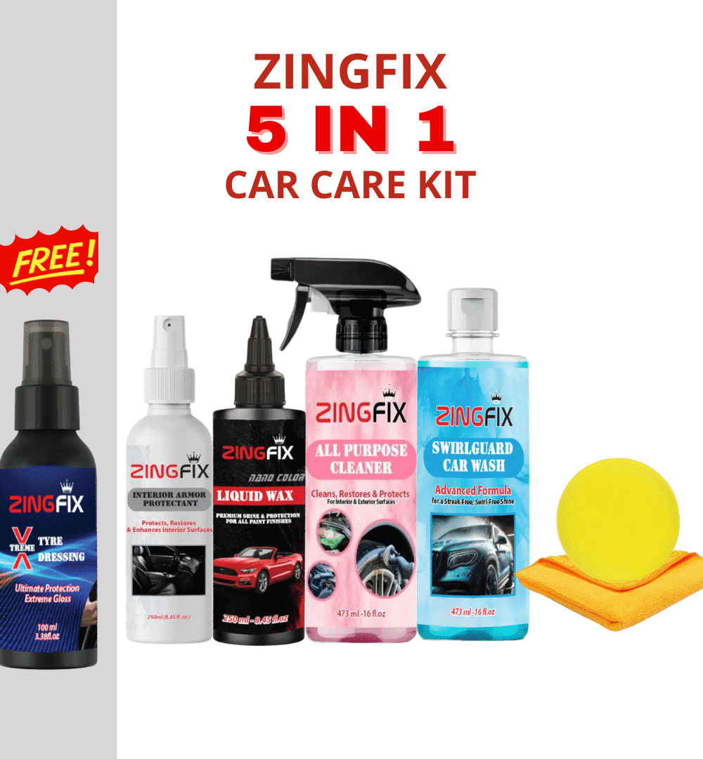 Zingfix 5 in 1 Car Care Kit + FREE Xtreme Tyre Dressing