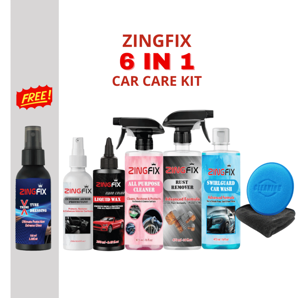 Zingfix 6 in 1 Car Care Kit + FREE Xtreme Tyre Dressing