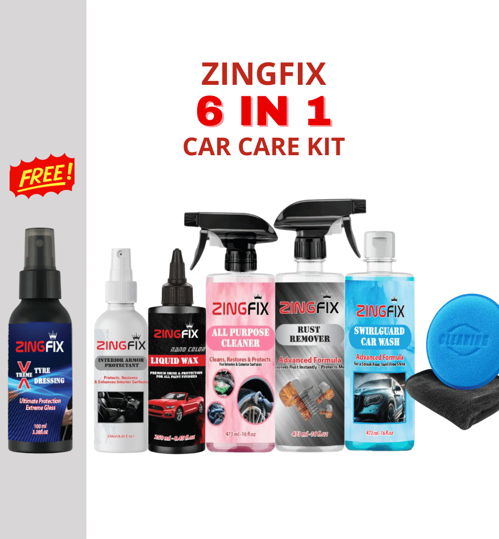 Zingfix 6 in 1 Car Care Kit + FREE Xtreme Tyre Dressing