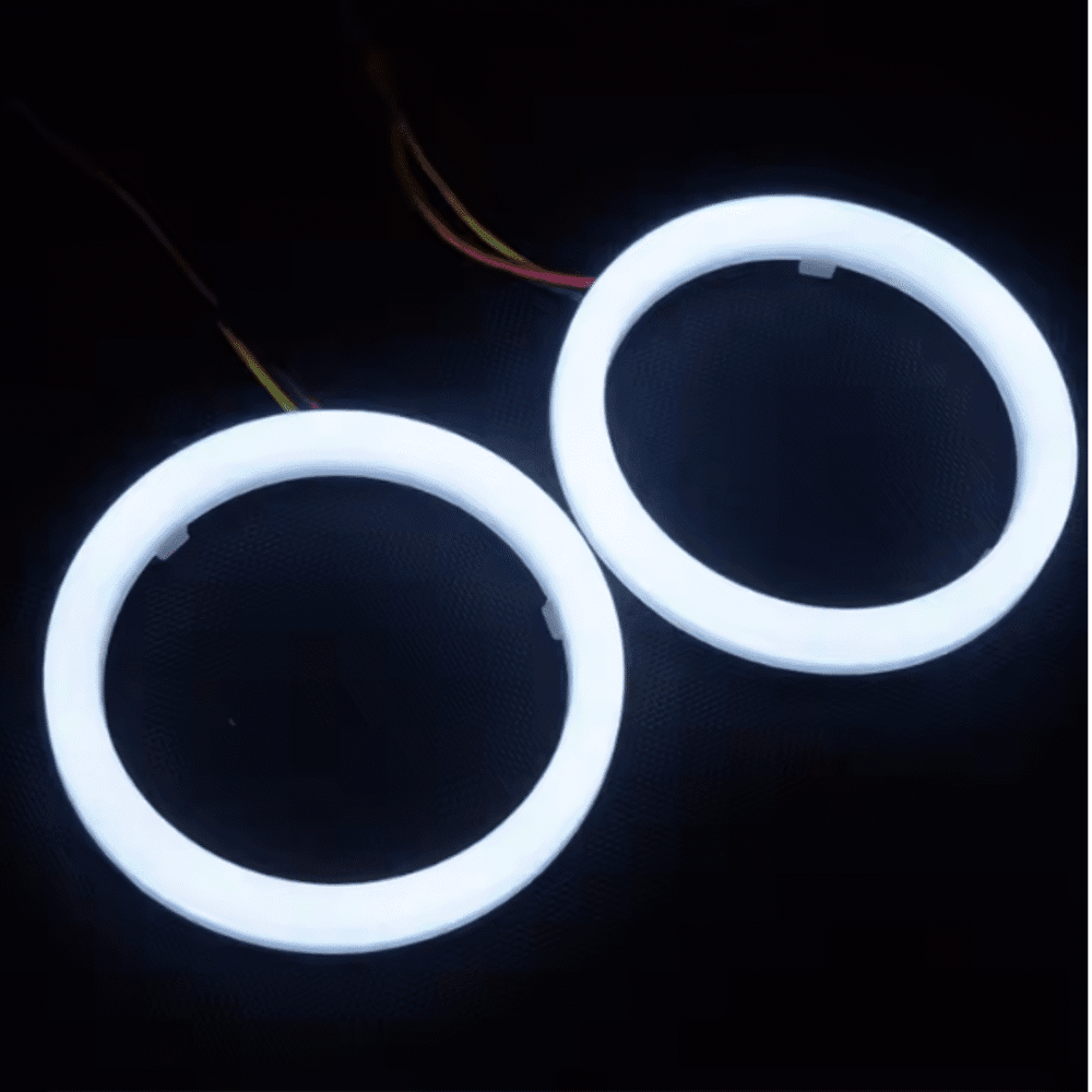 80MM Color LED Angel Eyes Halo Rings | 12V Headlight DRL Accent Lights (2PCS) - Image 2