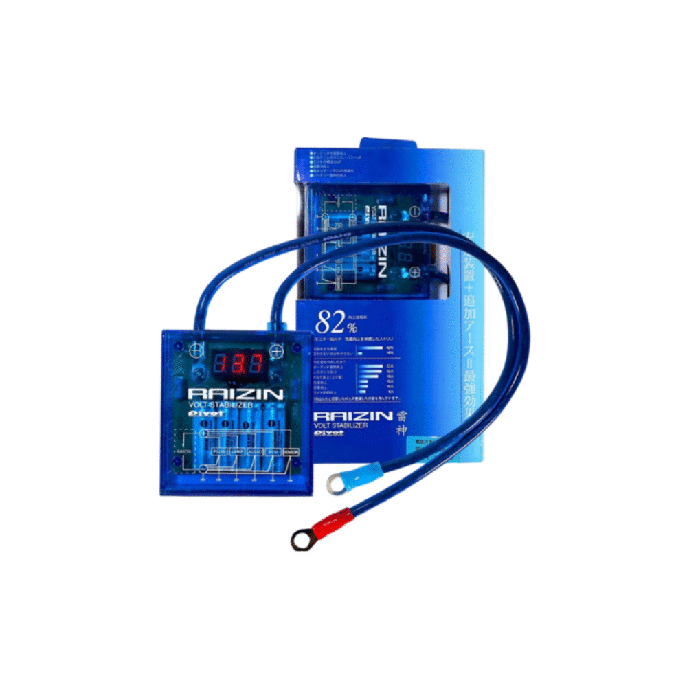 PIVOT RAIZIN VS-1 Voltage Stabilizer | Fuel Saver & Engine Power Booster – Universal Fit-Blue