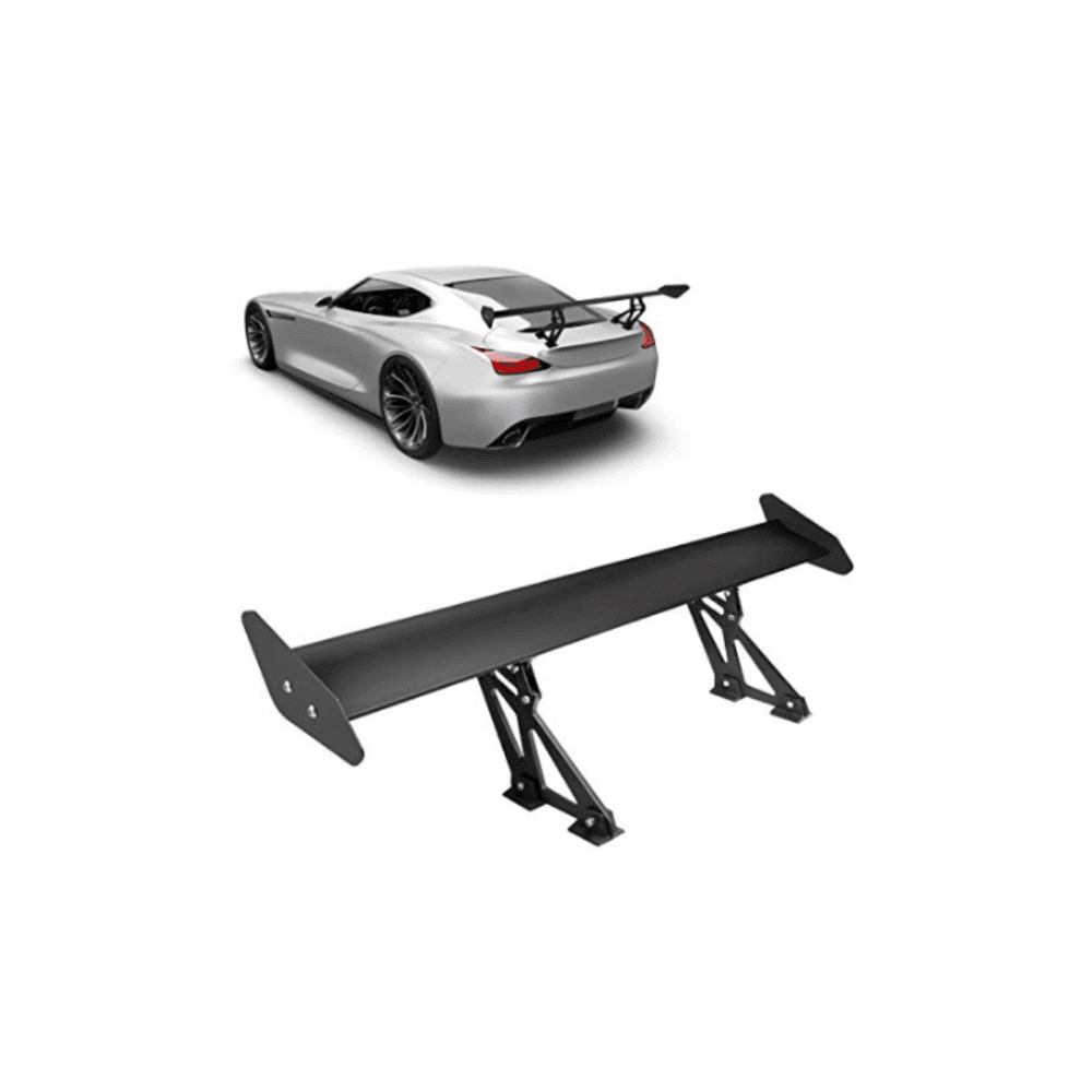 Universal GT Wing Spoiler for Car Trunk | ABS Plastic | Unpainted (Black in Picture) - Image 2