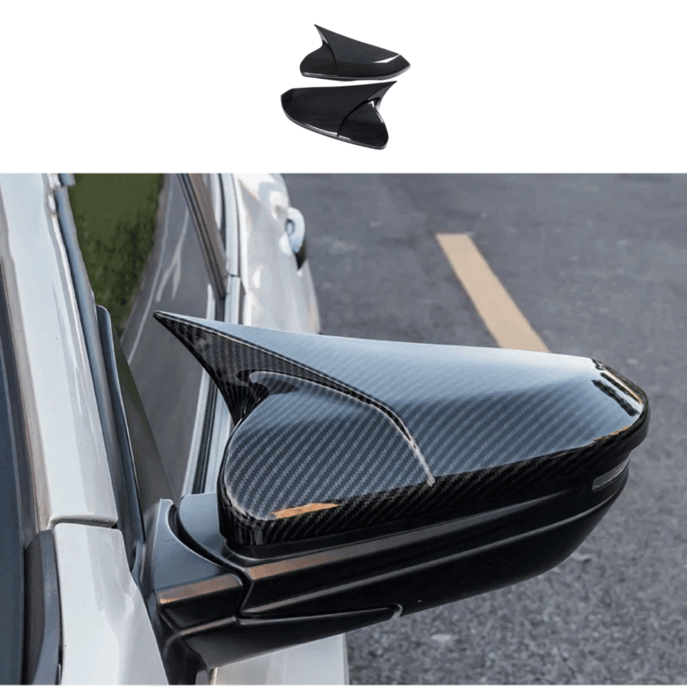 Honda Civic X 2016–2021 Batman Style Side Mirror Covers | Carbon Fiber Look | Premium Fit - Image 2