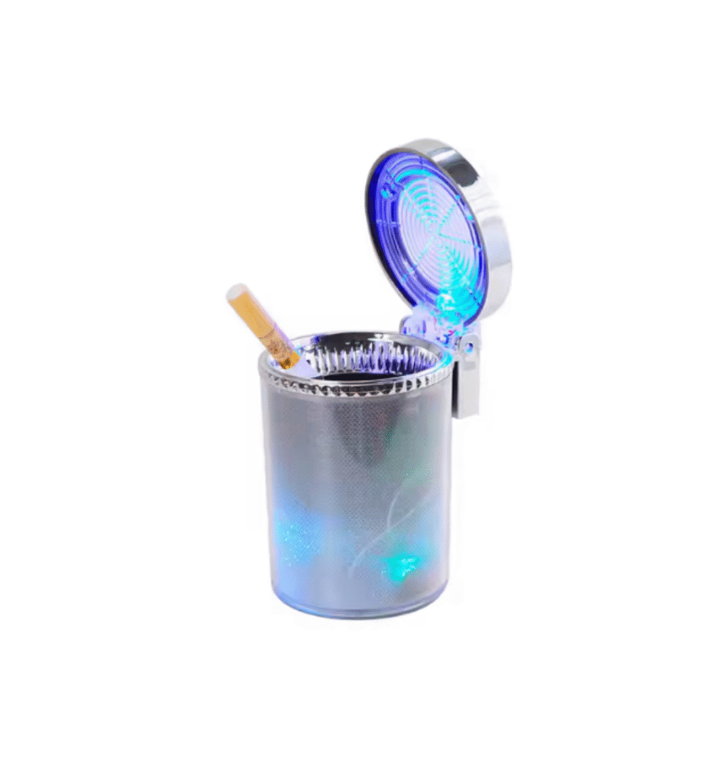 Portable Car Ashtray with LED Lights | Air Vent Mounted Colorful Ashtray | Universal Fit