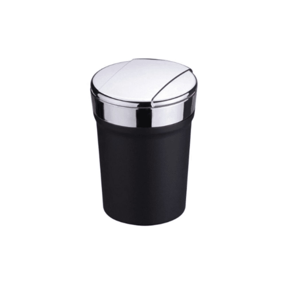 Portable Cylinder Car Ashtray with Lid & Blue LED Light | ABS Durable Build - Image 2