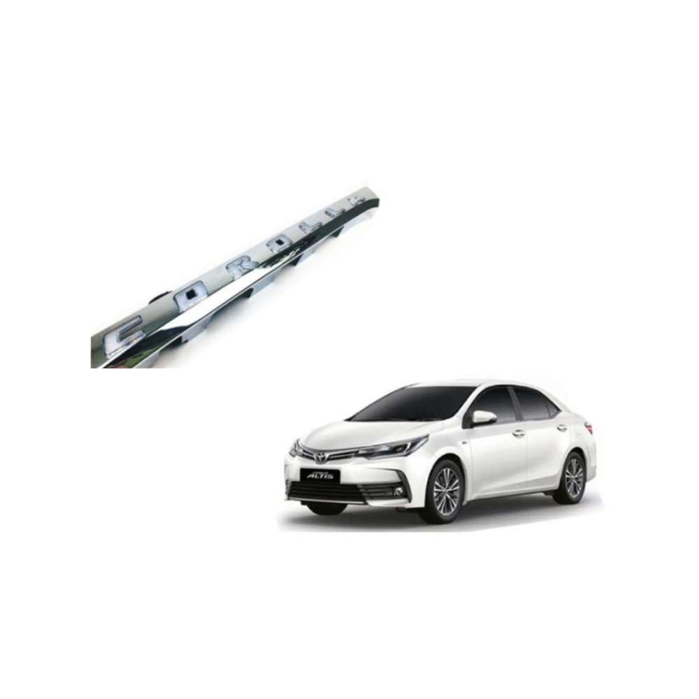 Toyota Corolla 2015–2019 Trunk Garnish – Chrome Finish