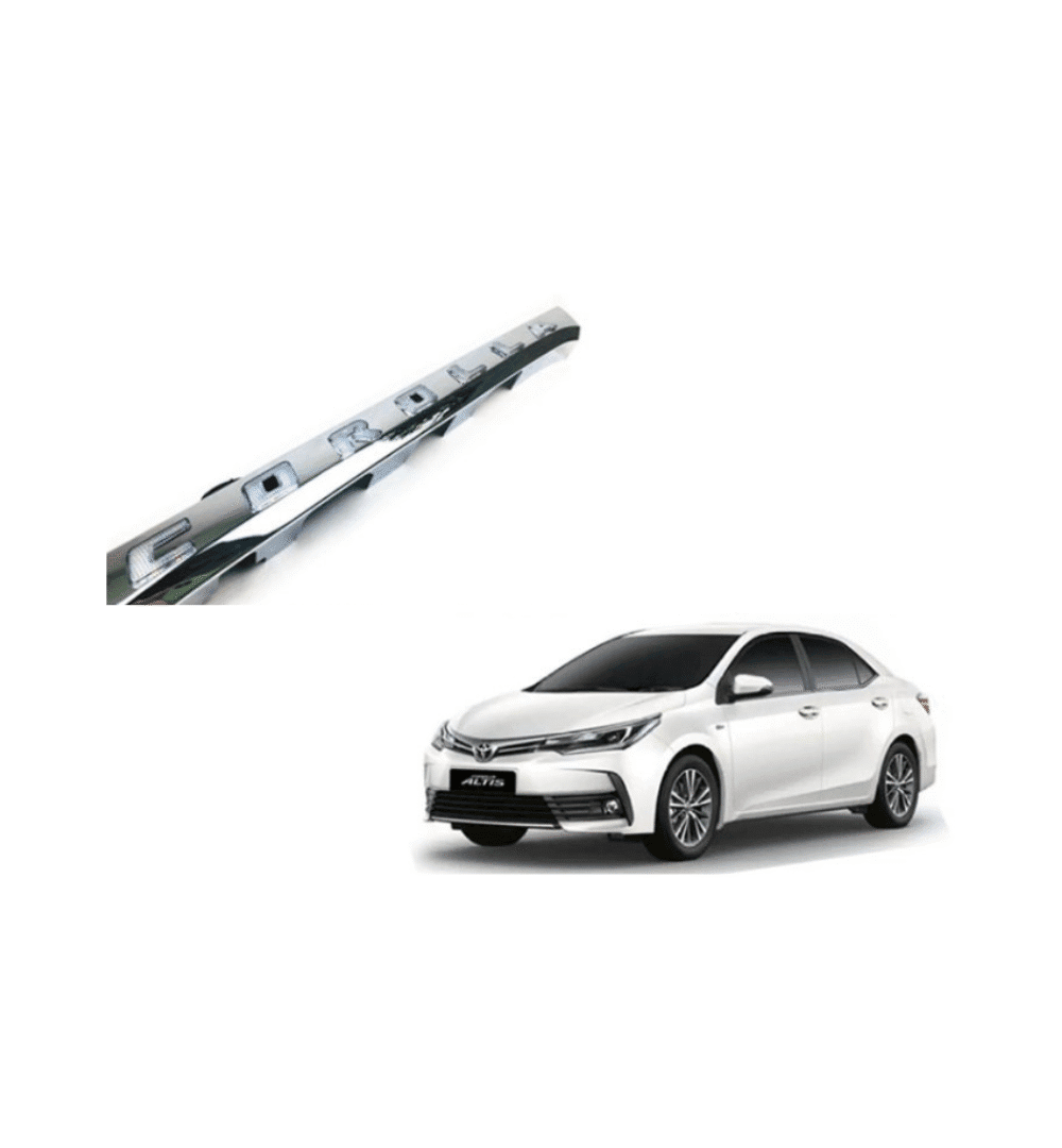 Toyota Corolla 2015–2019 Trunk Garnish – Chrome Finish
