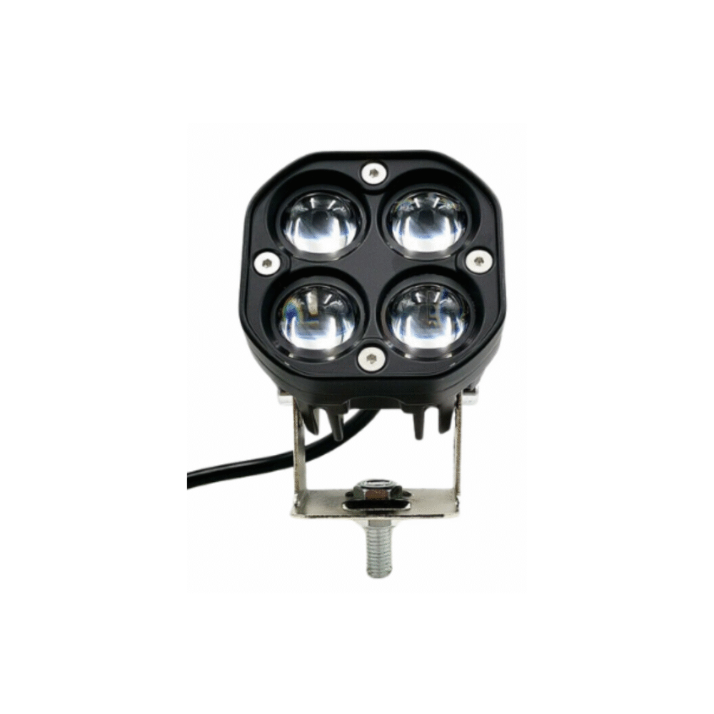1pc Dual-Color 4 Lens Projector LED Fog Lights – White/Yellow with Flasher Function