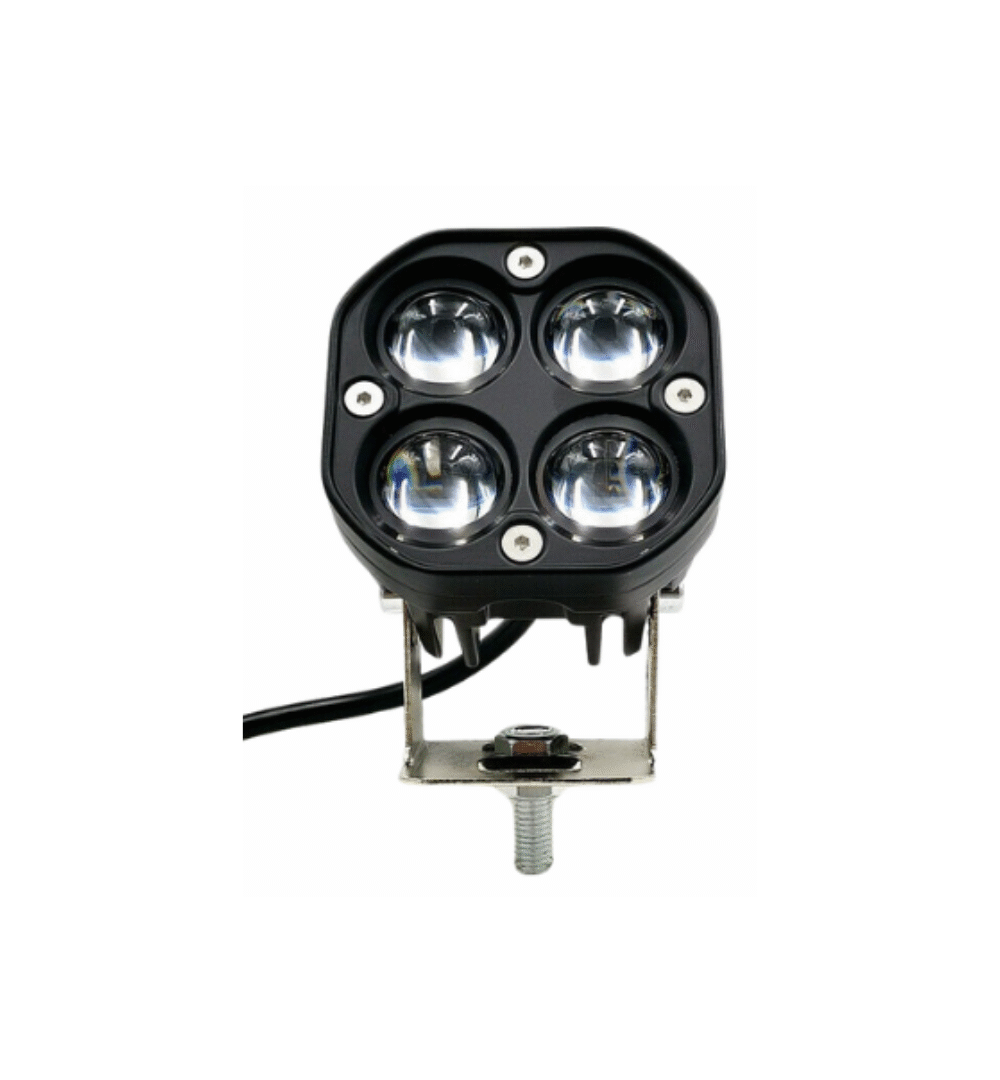 1pc Dual-Color 4 Lens Projector LED Fog Lights – White/Yellow with Flasher Function