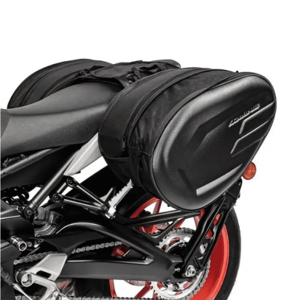 Komine SA-212 Expandable Motorcycle Saddle Bags with Rain Cover (Pair)