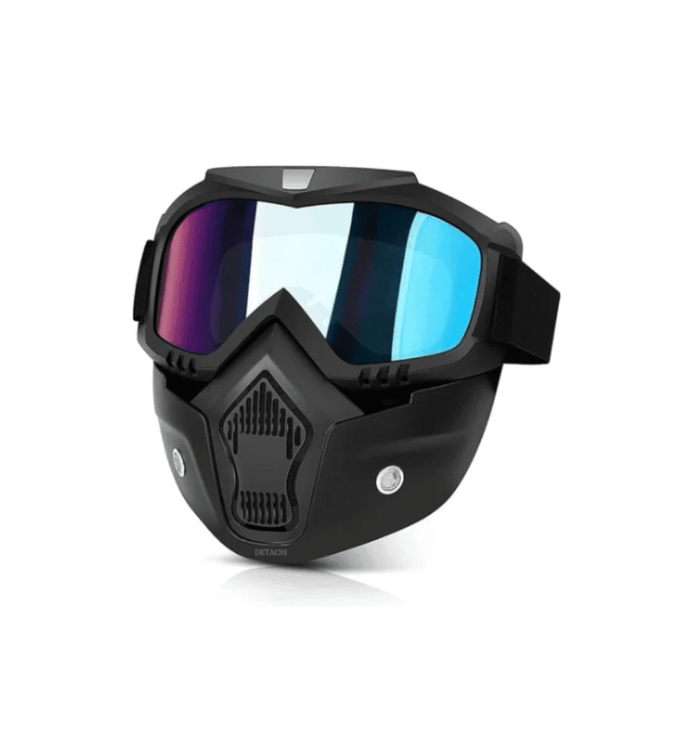 Windproof Motorcycle Goggles with Face Mask – All-in-One Eye & Face Protection for Riders