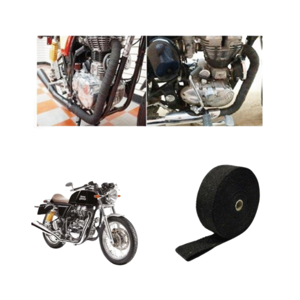 Exhaust Thermal Tape Muffler Pipe Header Heat Wrap – Heat Resistant Protection (Black)