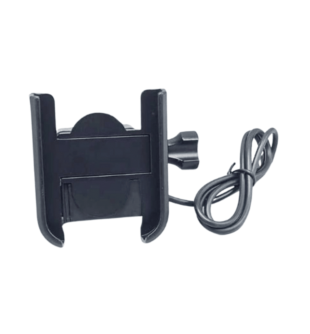 Aluminium Mobile Holder with Charger for Motorcycles