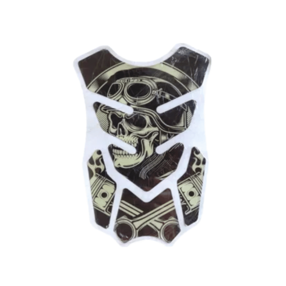 Skull Design Tank Pad – Universal Peel & Stick Fuel Tank Protector
