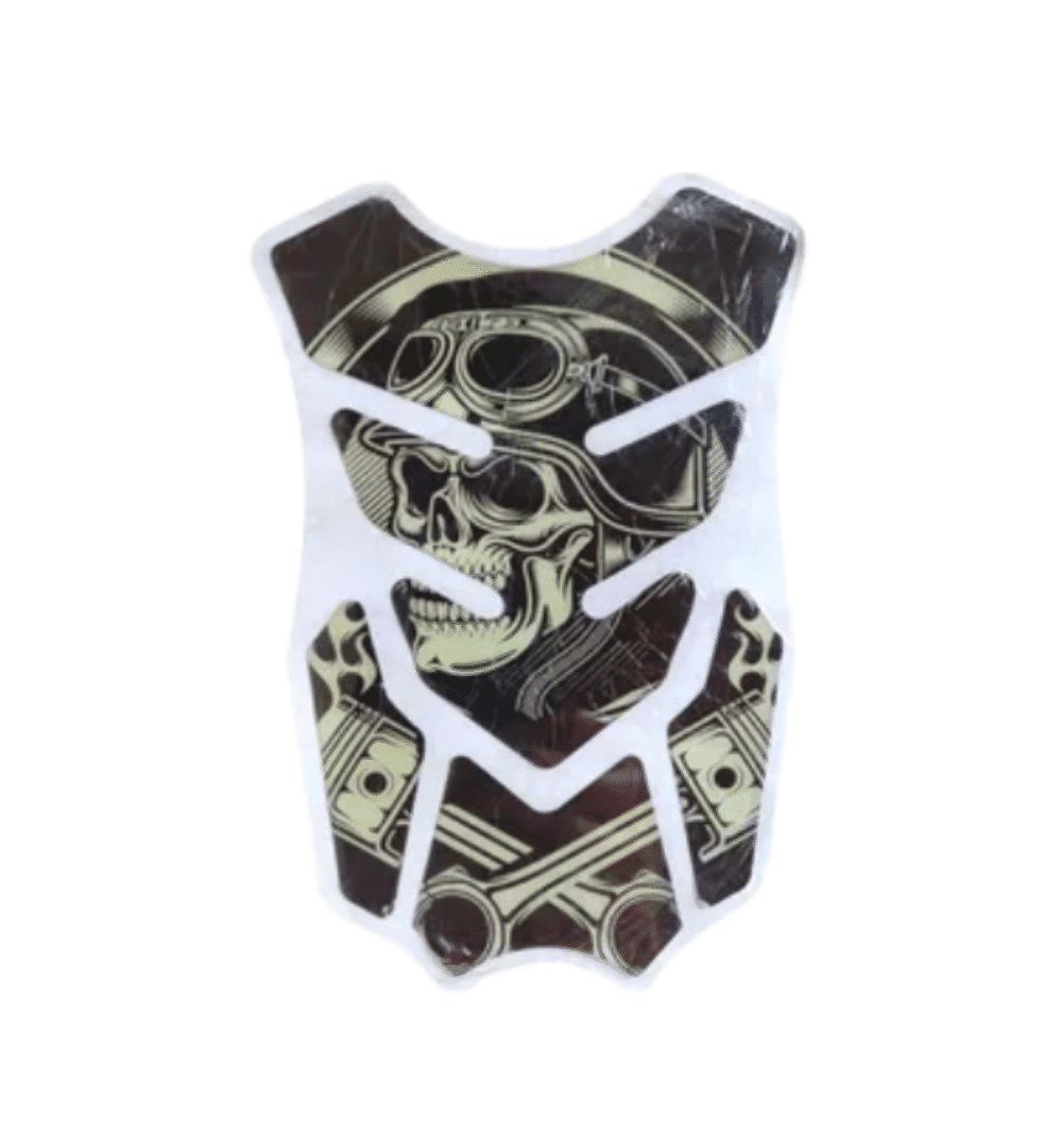 Skull Design Tank Pad – Universal Peel & Stick Fuel Tank Protector
