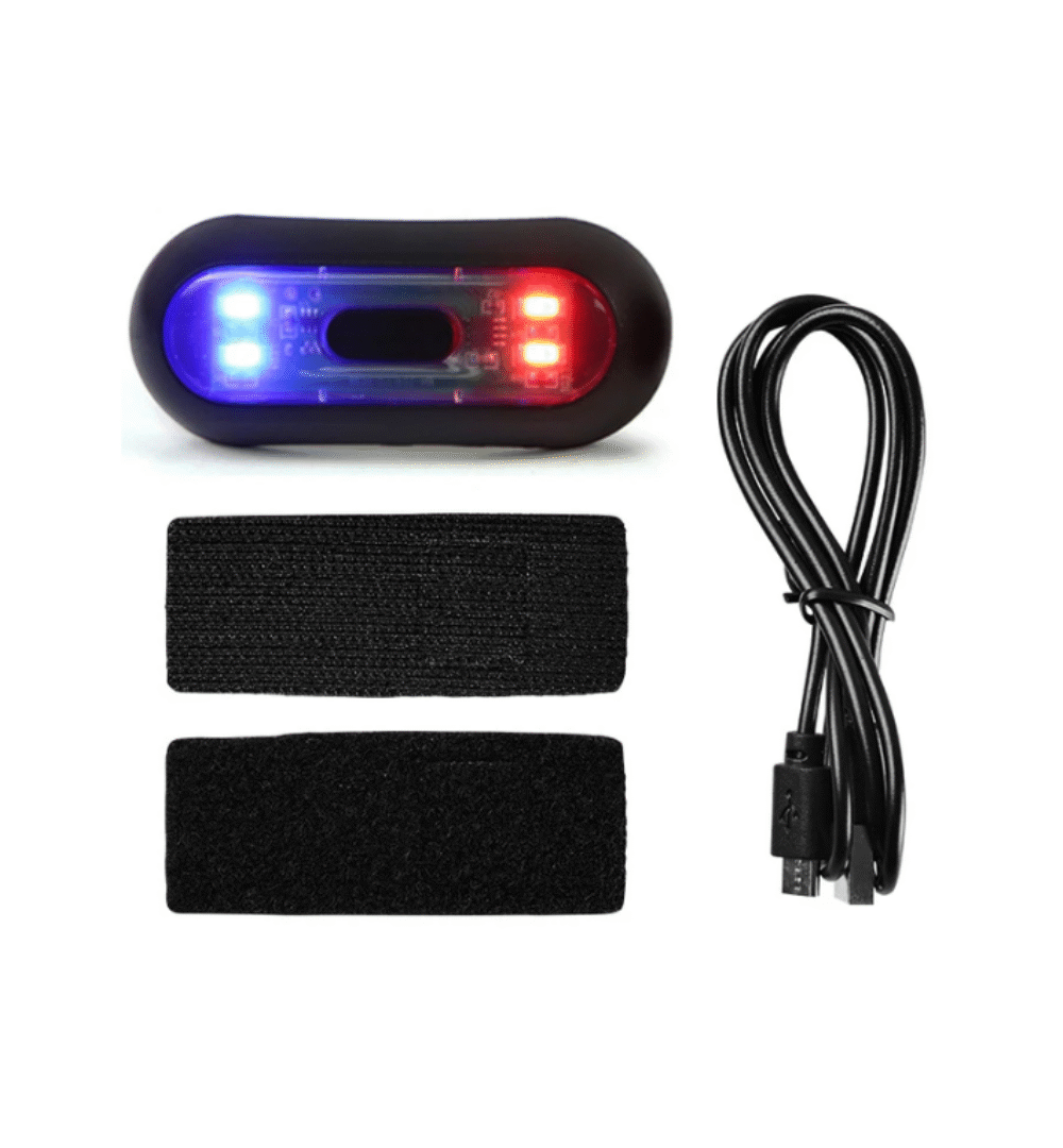 Motorcycle Helmet LED Warning Light – USB Rechargeable Tail Lamp