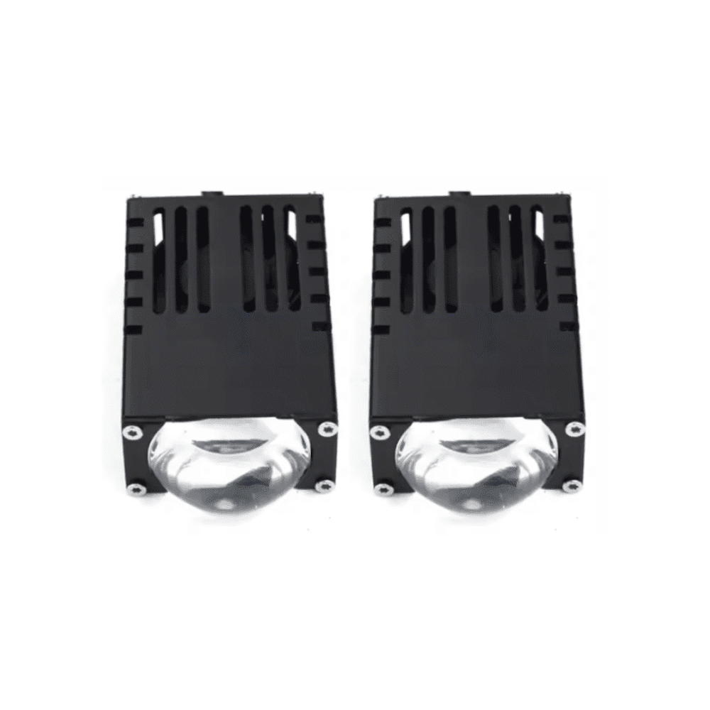 Mini Matrix Single Laser Projector Headlight – Universal LED Spotlight for Bikes & Cars- Pair