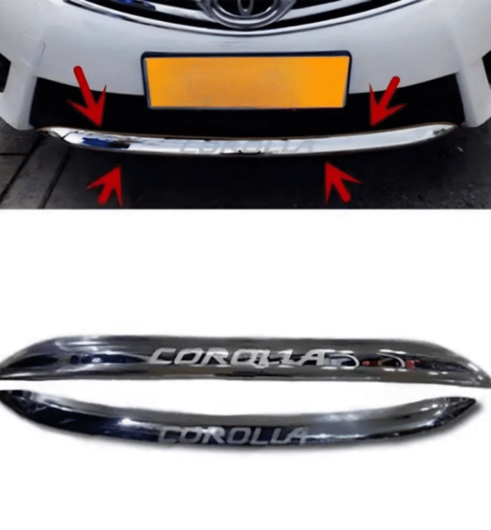 Chrome Bumper Lip Trim Set for Toyota Corolla (2015–2017) – Front & Rear