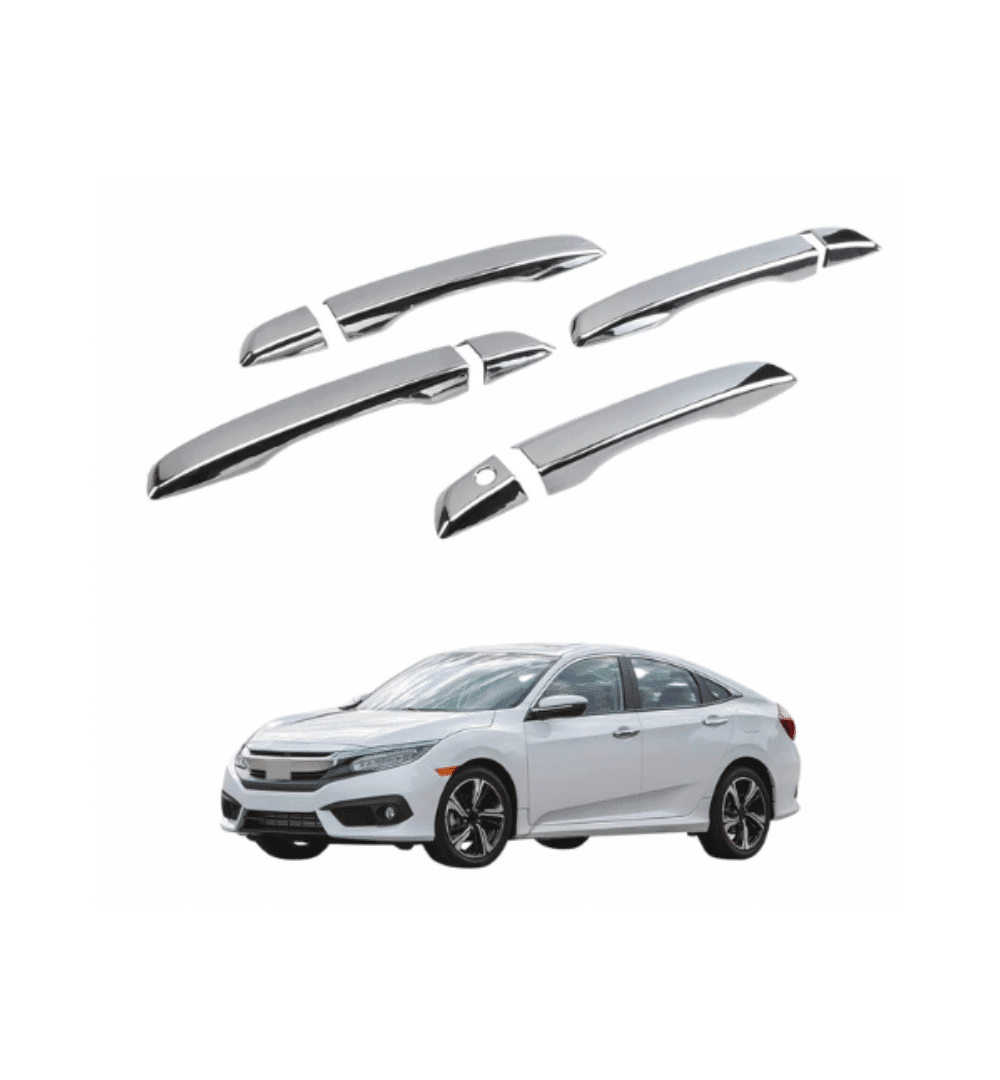 Chrome Door Handle Covers for Honda Civic X (2016–2021) – 4PCS Set