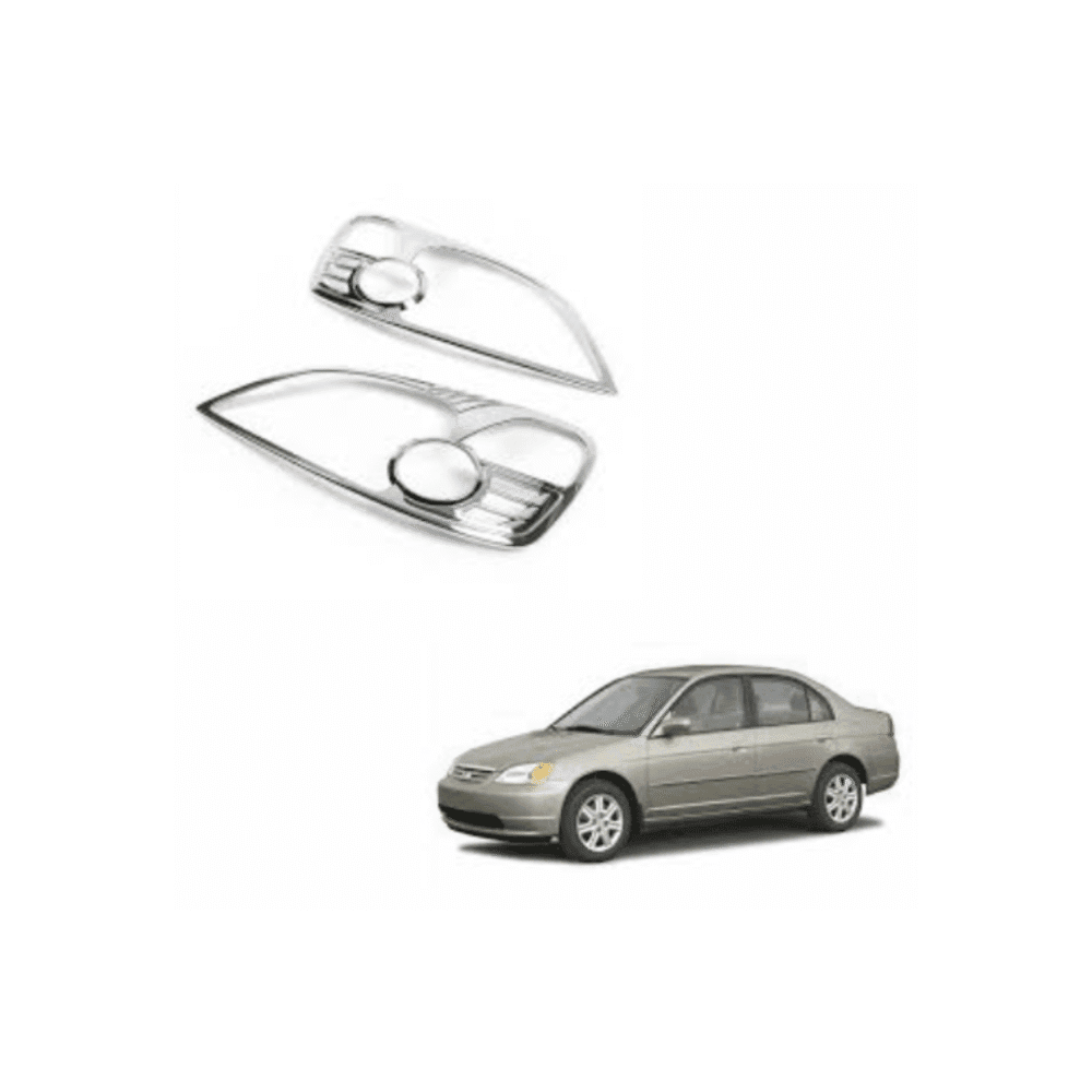 Chrome Headlamp Trim Covers for Honda Civic 2001 (Cat Eye) – 2PCS  Set