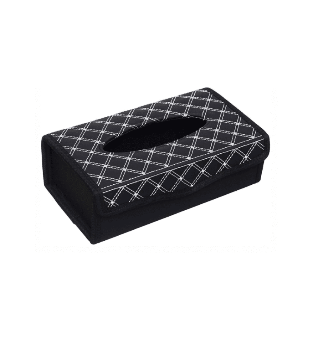 Classic Duo Tone Tissue Box Cover – Black & White