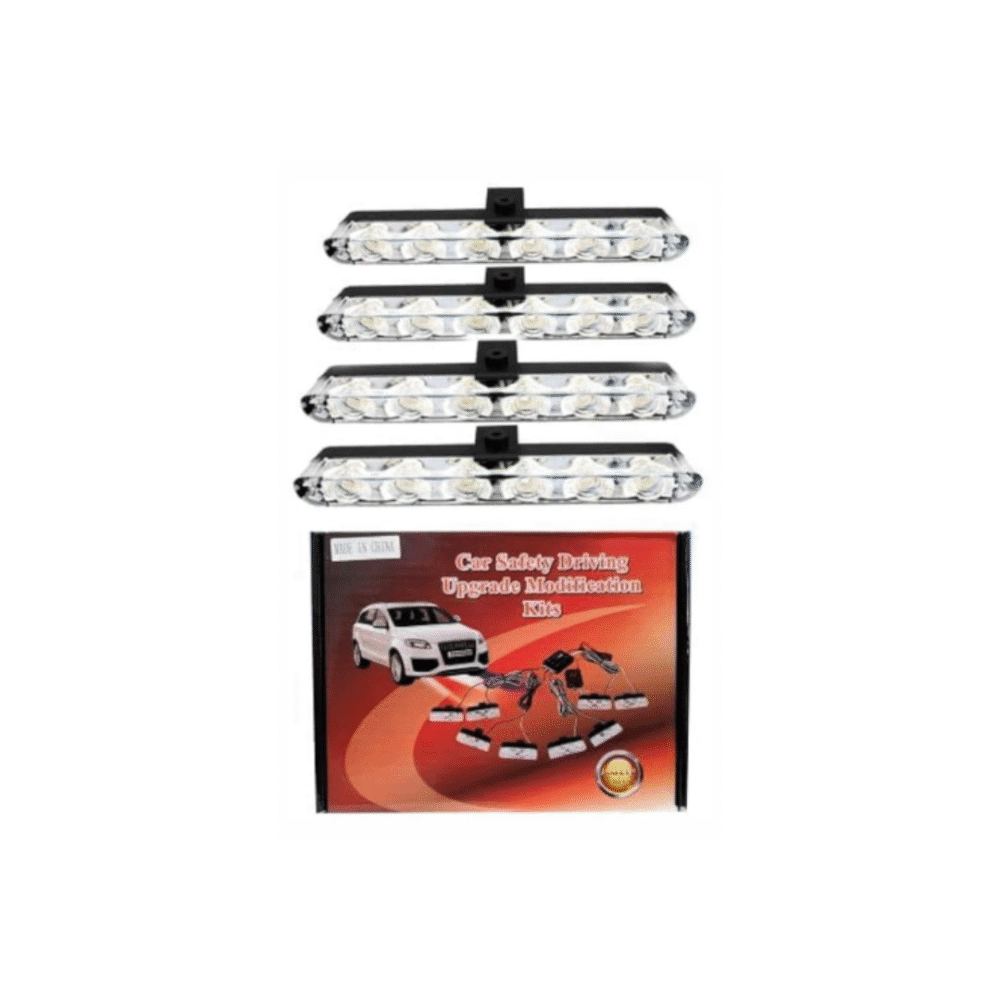 4PCS LED Strobe Light Set with Flash + Still Modes – Orange with Federal Remote