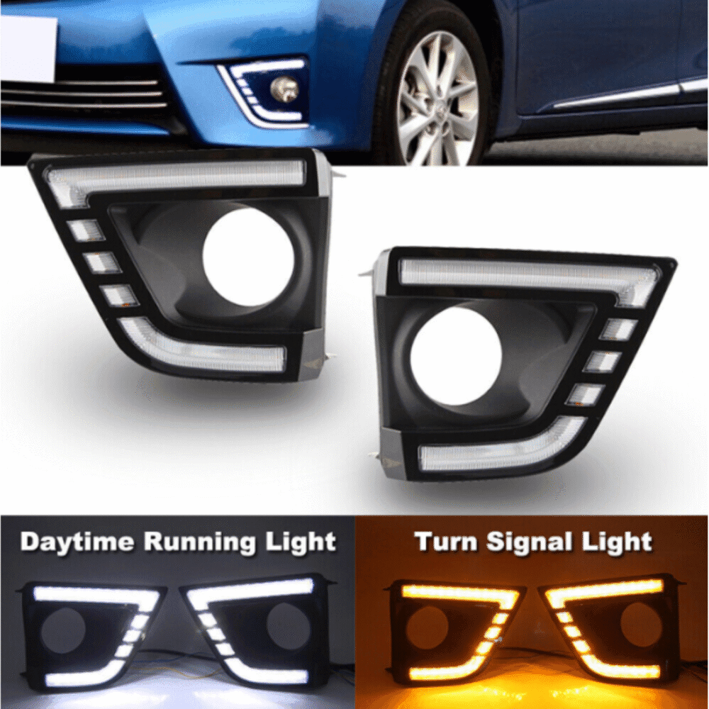 Toyota Corolla 2014 DRL Fog Lamp Lights – LED Daytime Running Light Kit
