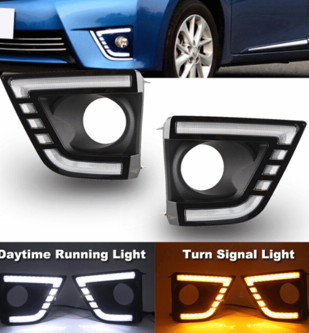Toyota Corolla 2014 DRL Fog Lamp Lights – LED Daytime Running Light Kit