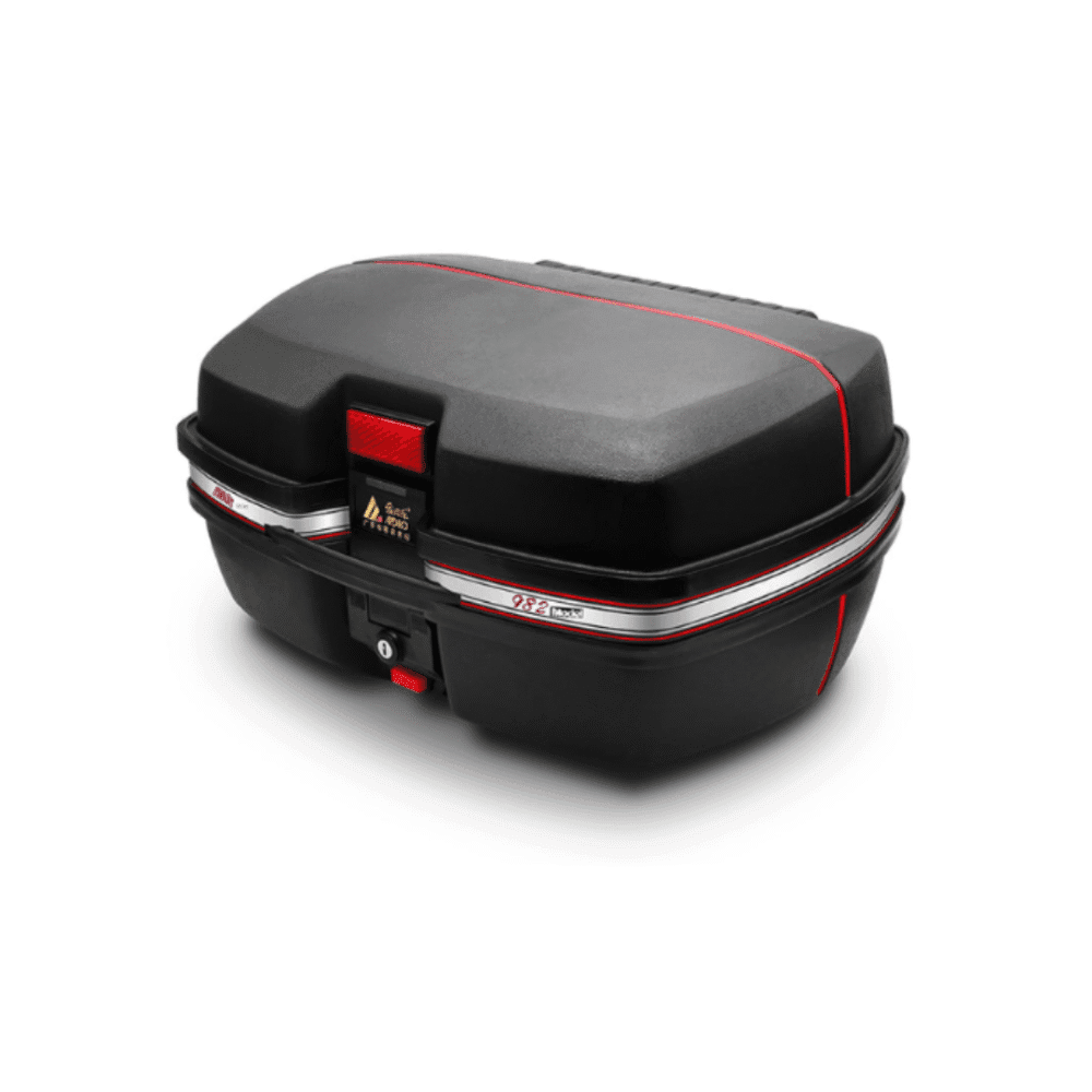 ADLO 982 Heavy-Duty Rear Top Box – 72L with Metal Plate | Universal Motorcycle Storage Case