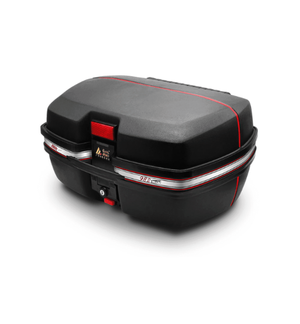 ADLO 982 Heavy-Duty Rear Top Box – 72L with Metal Plate | Universal Motorcycle Storage Case