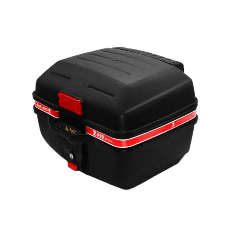 ADLO 992 Motorcycle Rear Top Box – 40L with Metal Mounting Plate | Compact & Secure Storage