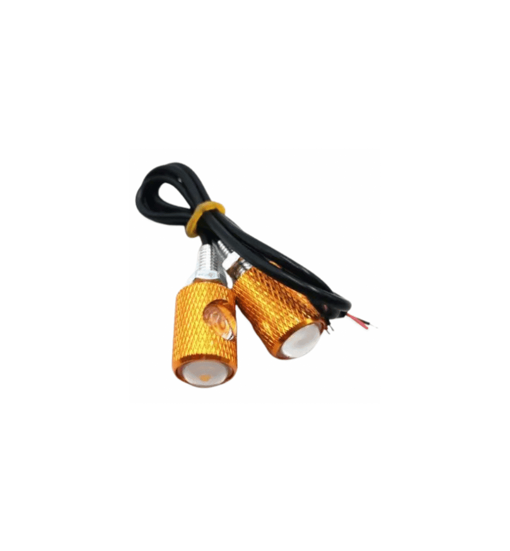 2pcs Mini Fancy LED Indicator Lights – Dual Use for Bike & Number Plate Screws